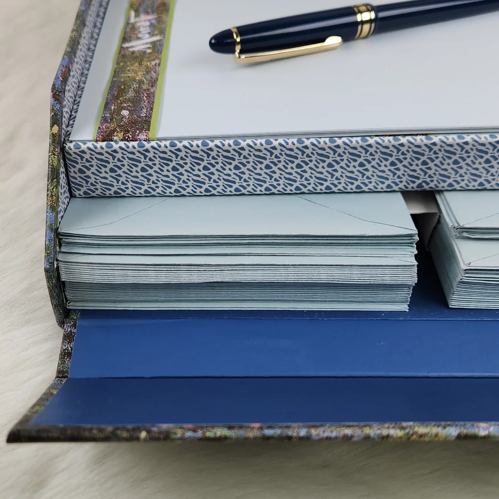 The Monet Desk Set, 20 Monet Cards, Stationery, envelopes & pen, ENGLAND, '98